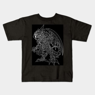 mexican quetzalcoatl dragon armor mecha beast ecopop art Kids T-Shirt